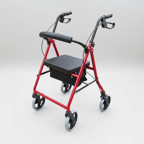 Déambulateur rollator en aluminium avec siège 4 roues